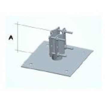 BASE PIATTA PER PALI TELESCOPICI