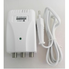 ALIMENTATORE TV 12V 200ma 2 OUT CON CONNETTORI F
