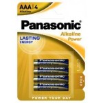 PILA ALCALINA PANASONIC FORMATO MINISTILO AAA 1,5V BLISTER DA 4 PEZZI