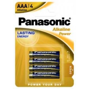 PILA ALCALINA PANASONIC FORMATO MINISTILO AAA 1,5V BLISTER DA 4 PEZZI