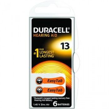 DA13 DURACELL PILA ZINCO ARIA PER APPARECCHI ACUSTICI BLISTER 6 PEZZI