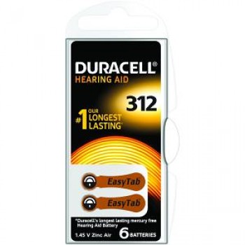 DA312 DURACELL PILA ZINCO ARIA PER APPARECCHI ACUSTICI BLISTER 6 PEZZI