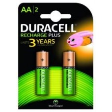 PILE RICARICABILI FORMATO AA STILO 1300MAH 1,2V DURACELL IN BLISTER DA 2 PEZZI