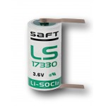 LS17330 SAFT BATTERIA LITIO FORMATO 2/3A 2100mah 3,6V TERMINALI A SALDARE