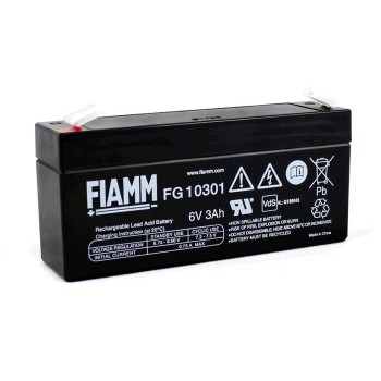 FG10301 FIAMM BATTERIA RICARICABILE PIOMBO 6V 3,0Ah