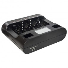 CARICABATTERIE NI-CD,NI-MH A 8 CANALI CON DISPLAY LCD AA,AAA,C,D,9V