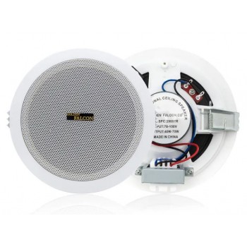 COPPIA ALTOPARLANTI PER CONTROSOFFITTO DIAMETRO FORO 170mm 70-100 VOLT 3 WATT RMS