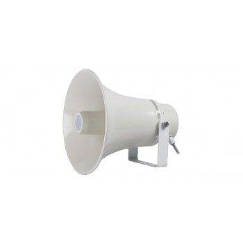 DIFFUSORE A TROMBA ROTONDA 30W CON TRASFORMATORE DI LINEA 100V ABS IP66