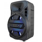 CASSA AMPLIFICATA PORTATILE 8 P. 20W LUCE LED,BLUETOOTH,RADIO,USB,SD