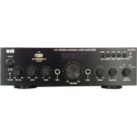 AMPLIFICATORE STEREO 4/8 OHM 100W CON LETTORE MP3 USB SD E BLUETOOTH 220VCA