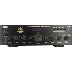 AMPLIFICATORE STEREO 4/8 OHM 100W CON LETTORE MP3 USB SD E BLUETOOTH 220VCA