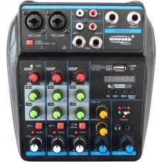 MIXER DJ 4 CANALI BLUETOOTH, USB, STEREO RCA