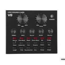 SOUND CARD V8 SCHEDA AUDIO LIVE REGOLABILE CON EFFETTI