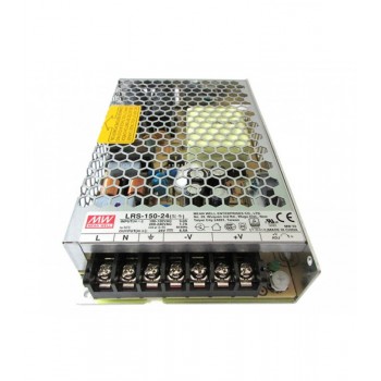 ALIMENTATORE SWITCHING METALLICO 24V 6,5A MEANWELL