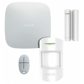 AJHUBK AJAX KIT ANTIFURTO WIRELESS: CENTRALE, SENSORE, CONTATTO, TELECOMANDO