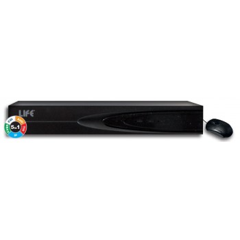 DVR 4 CANALI IBRIDO AHD 5MPX/9 CANALI IP 1080P HDMI AUDIO