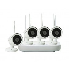 KIT VIDEOSORVEGLIANZA NVR 4 CANALI WIRELESS,4 TEL.2MPX 1080P WIRELESS