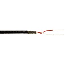 CAVO SCHERMATO 2x0,08 CONDUTTORE IN RAME COLORE NERO