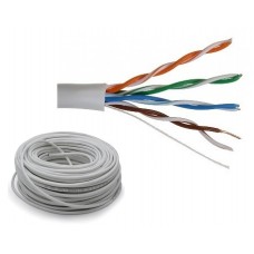 CAVO CAT.5E UTP CONDUTTORE FLESSIBILE CCA GUAINA COLORE GRIGIO MATASSA MT.100