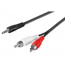 CAVETTO 2xSPINE RCA - 1xSPINA JACK 3,5 STEREO MT.5,0