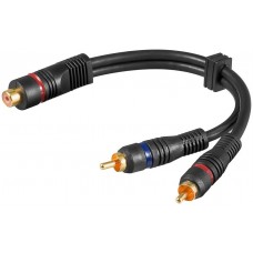 CAVETTO 2xSPINE RCA - PRESA RCA MT.0,25