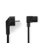 CAVO ALIMENTAZIONE PRESA IEC C13 ANGOLO - SPINA SCHUKO IEC320 ANGOLO mt.5,0