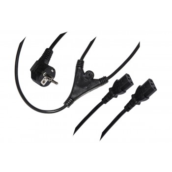 CAVO ALIMENTAZIONE 2xPRESE IEC C13 - SPINA SCHUKO