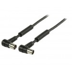 CAVO TV 9,5mm MASCHIO - FEMMINA 10 mt NERO AD ANGOLO