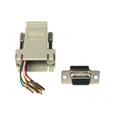 ADATTATORE PLUG DB9 FEMMINA/ PLUG RJ45 8 POLI FEMMINA