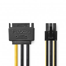 CAVO ALIMENTAZIONE INTERNO SATA 15 MASCHIO - 1xPCI EXPRESS FEMMINA 0.15mt