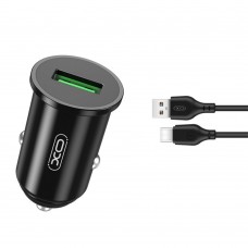 KIT CHARGER PER AUTO PORTA USB 18W CON CAVO USB TYPE c