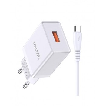 ALIMENTATORE USB TYPE A 220V 1x2,4A COMPLETO DI CAVO USB TYPE C