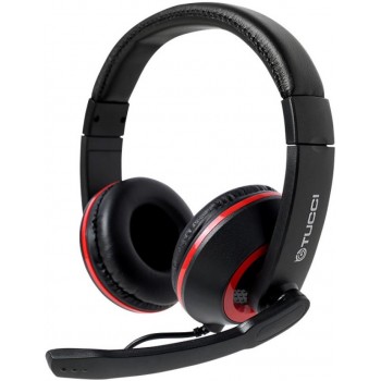 X5 TUCCI CUFFIA GAMING CON MICROFONO CONNETTORE SINGOLO DA 3,5mm 4 POLI E ADATTATORE DOPPIO