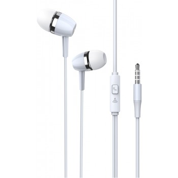 AURICOLARI STEREO IN-EAR CON MICROFONO BIANCO