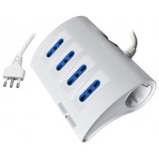 MULTIPRESA 6 POSTI 4 BIVAL.+2 POLIV.+2 USB DA SCRIVANIA COLORE BIANCO