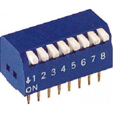 DIP-SWITCH CIRCUITO STAMPATO PASSO 2.54 POLI 10 ANGOLO