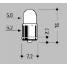 MICROLAMPADA ATTACCO 'T1-3/4' 12V 40mA