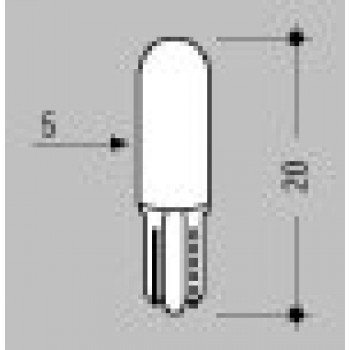 MICROLAMPADA ATTACCO 'W2x4.6D' 24V 24mA