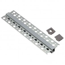 KIT PROFILO+TAPPI+COVER SATINATO PER STRIP LED IN ALLUMINIO DA CARTONGESSO 55,49x14,9mm BARRA MT.2