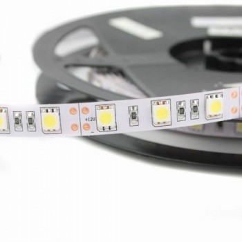 STRIP LED 12V 15W/MT IP20 BIANCO FREDDO LED5050 1760LM/MT 60 LED/MT BOBINA MT.5