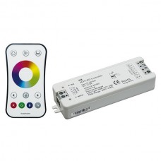 KIT CONTROLLER RGB CON RADIOCOMANDO 1 ZONA RF 2,4GHZ E RICEVITORE 12Vx144W 24Vx288W