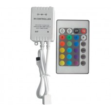 KIT MINI CONTROLLER RGB CON RADIOCOMANDO 433.92MHZ 12VDC 6A 2A PER CANALE