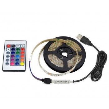 KIT STRIP LED RGB MT.5 IP65 ALIMENTAZIONE USB E TELECOMANDO