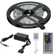 KIT STRIP LED RGB MT.5 IP65 CON ALIMENTATORE E TELECOMANDO