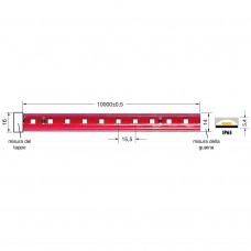 STRIP LED 220V 10W/MT IP65 LUCE RGB LED2835 BOBINA 10 MT