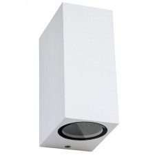 APPLIQUE GU10 IP54 2x7W MAX 220Vac 67x150x92mm ALLUMINIO BIANCO