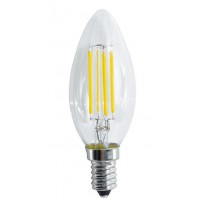 LAMPADA LED CANDELA ATTACCO E14 4.5W 220V LUCE CALDA FILAMENT