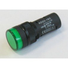 SPIA LED 19.5mm 12V AC/DC VERDE