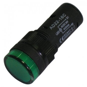 SPIA LED 19.5mm 24V AC/DC VERDE