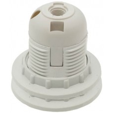 PORTALAMPADA E27 BIANCO CON GHIERA A VITE
